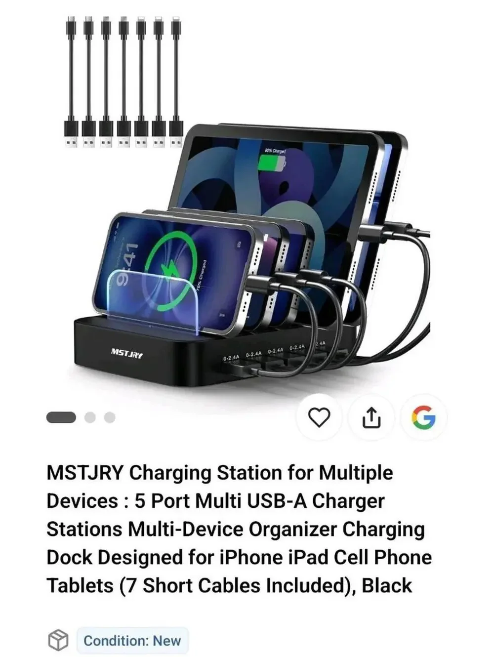 Wireless Charger for Samsung Charging Station, 5 in 1 Wireless Fast Charger